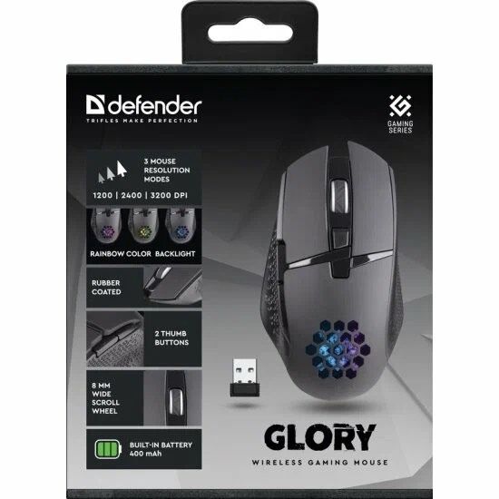 Мышь Defender игр беспр Glory GM-514