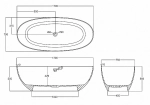 Ванна Abber Kristall 170x75 AT9703Vesuvian оливковая