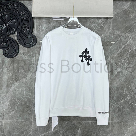 Белый свитшот Chrome Hearts