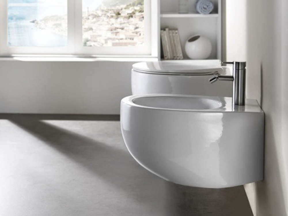 Биде подвесное AeT Dot 2.0, с креплениями, с 1-м отверстием под смеситель, цвет белый матовый