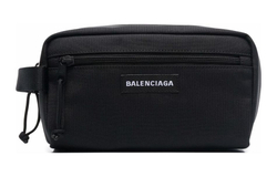 Balenciaga Explorer Fabric Toiletry Bag Men"s Black