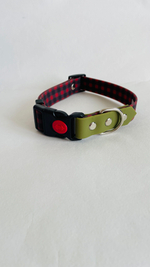 Ошейник для собак из биотана , 25 мм , 35-55 см . Клетка и салатовый