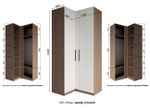 МС Роза Шкаф угловой 1100 Орех Франклин/Ройс Белый софт
