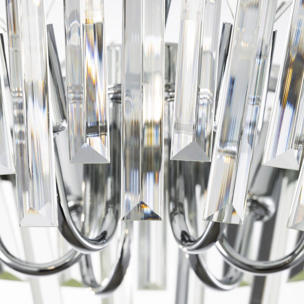 Citilux Вестерос CL307180 Люстра хрустальная потолочная Хром