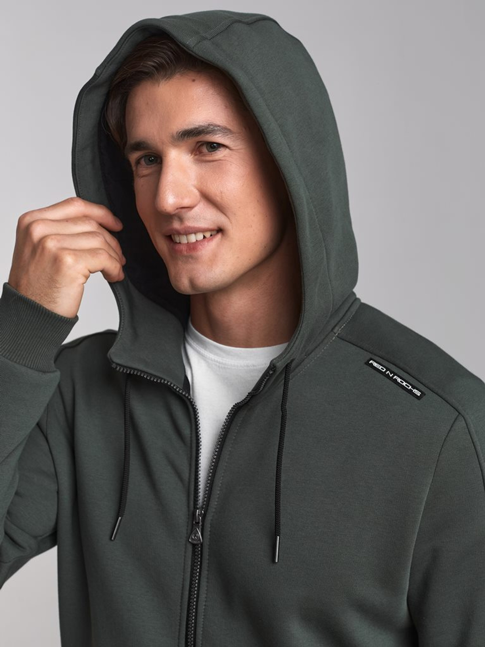 Спортивный костюм мужской утеплённый 12M-RR-1805 хаки
