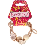 Резинки для волос 2шт «ФАНТЕЭГРО», клевер, цвет черный, молочный и коричневый, d-5.5см (Кокетка)