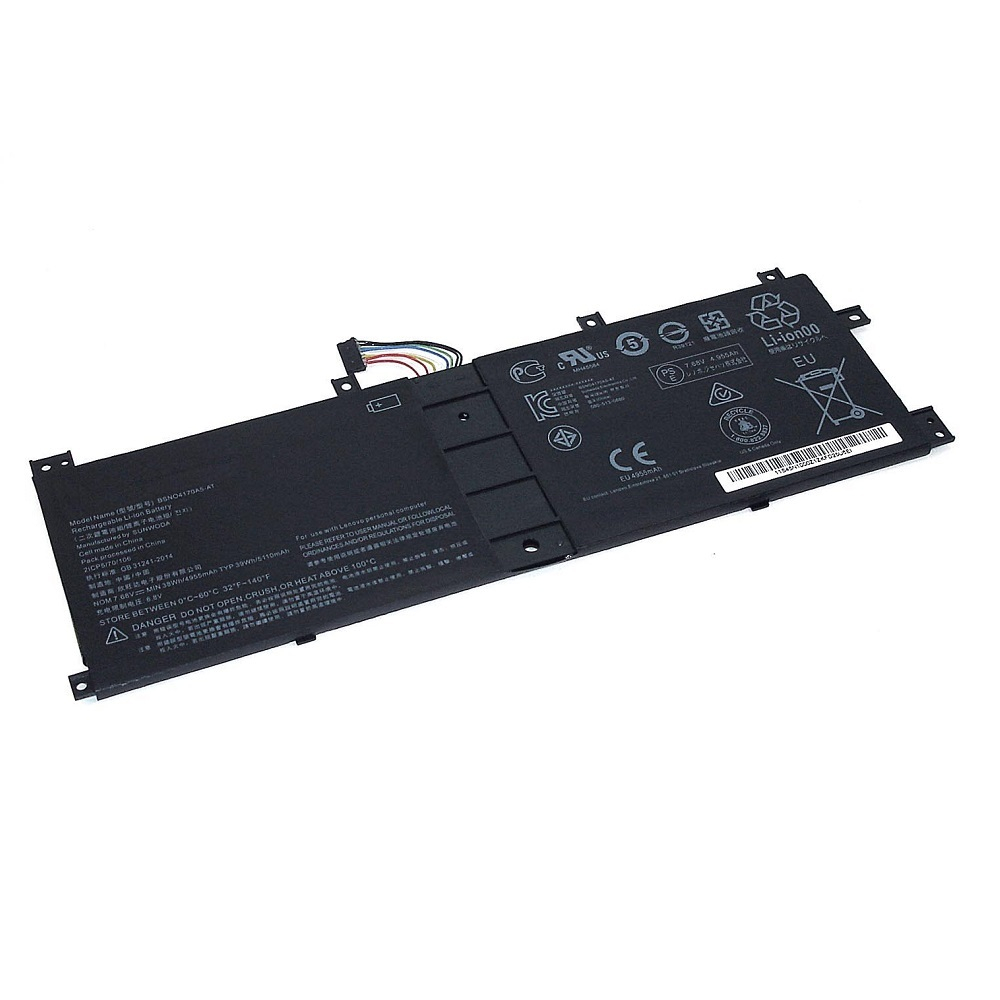Аккумуляторная батарея для ноутбука Lenovo Miix 510 520 (BSNO4170A5-AT) 7.68V 38Wh черная
