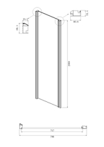 Душевое ограждение Ambassador Intense 110022205IBB-80IBB (160х80х200) прямоугольник,черный,стекло тонированное,раздвижная,2 места