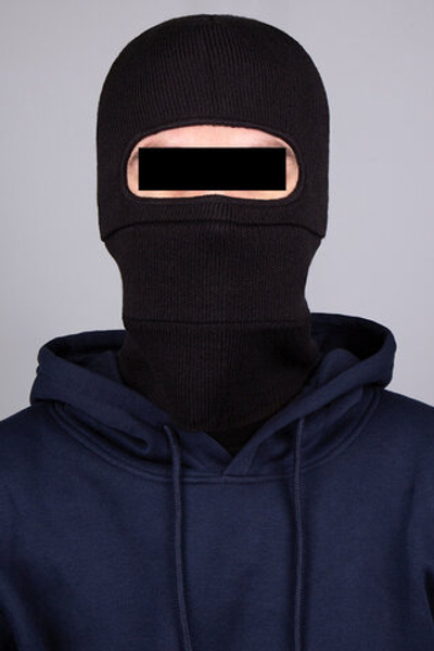 Шапка-бини  утепленная Трансформер для мужчин, черная