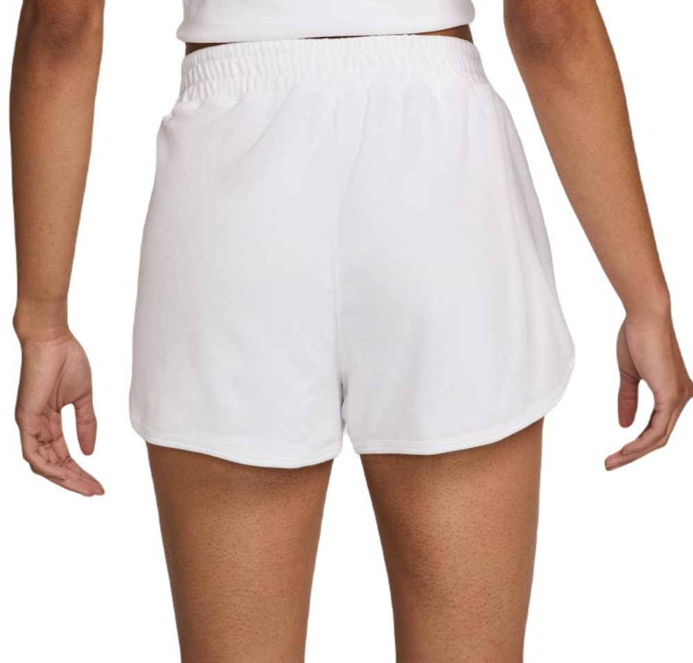 Женские теннисные шорты Nike Court Mid-Rise French Terry Tennis Shorts - White