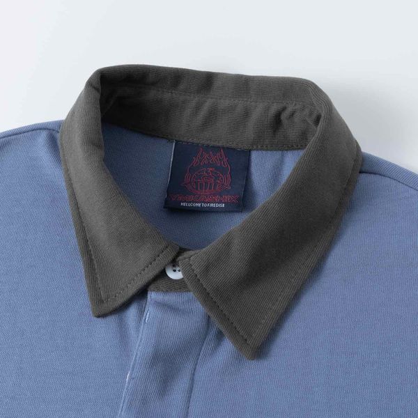 Лонгслив Rugby пыльно-синий/синий - фото 3