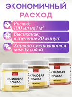 Комбо акриловых красок (золото+бронза+медь) 3х20 мл