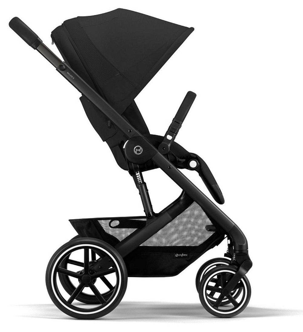 Детская коляска Cybex Balios S Lux BLK Aton B2 i-Size 3 в 1 Moon Black с дождевиком/Volcano Black