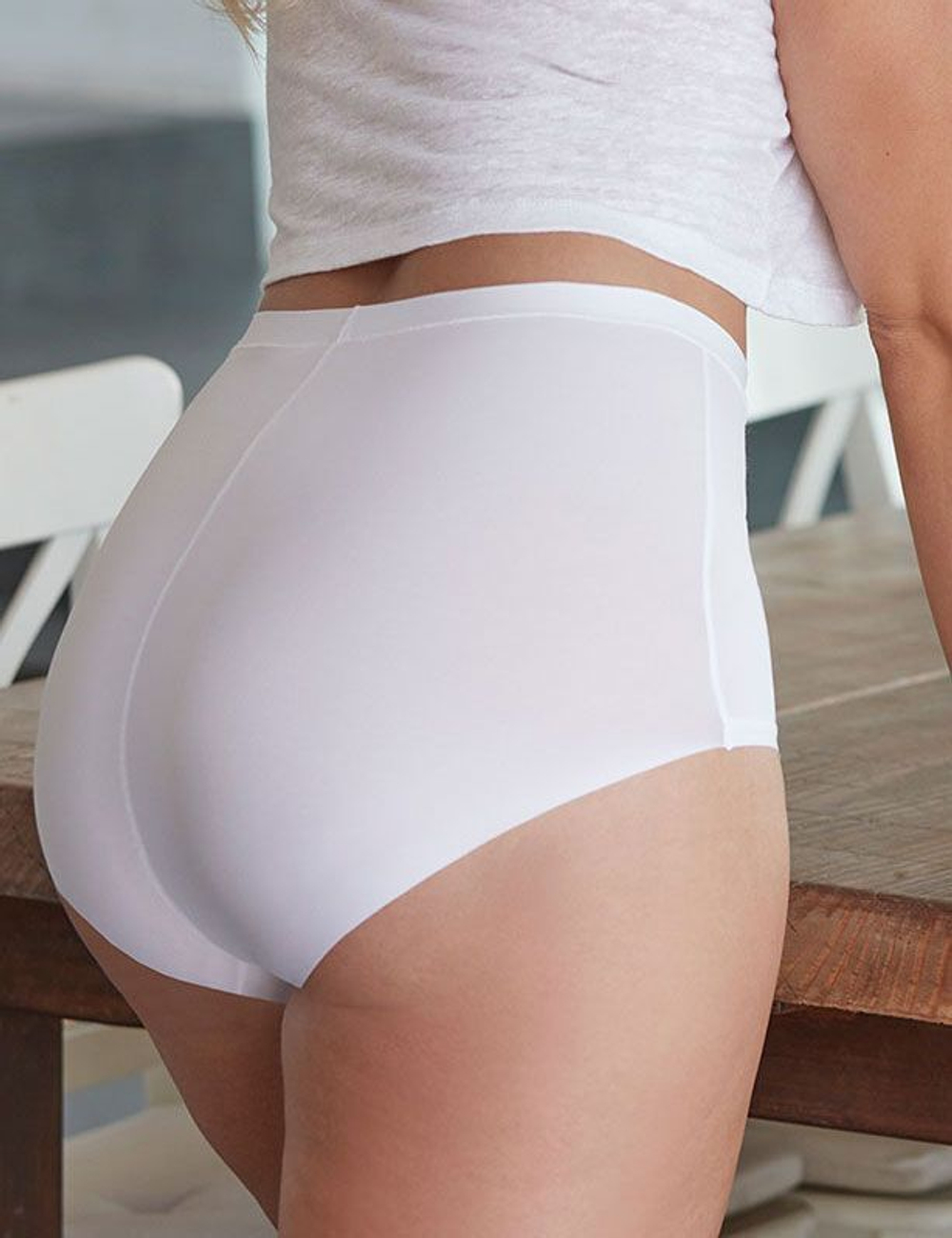 Эластичные трусики-слипы с высокой линией талии Flexie Adapt (Размер: S-M-L) (Цвет: телесный)