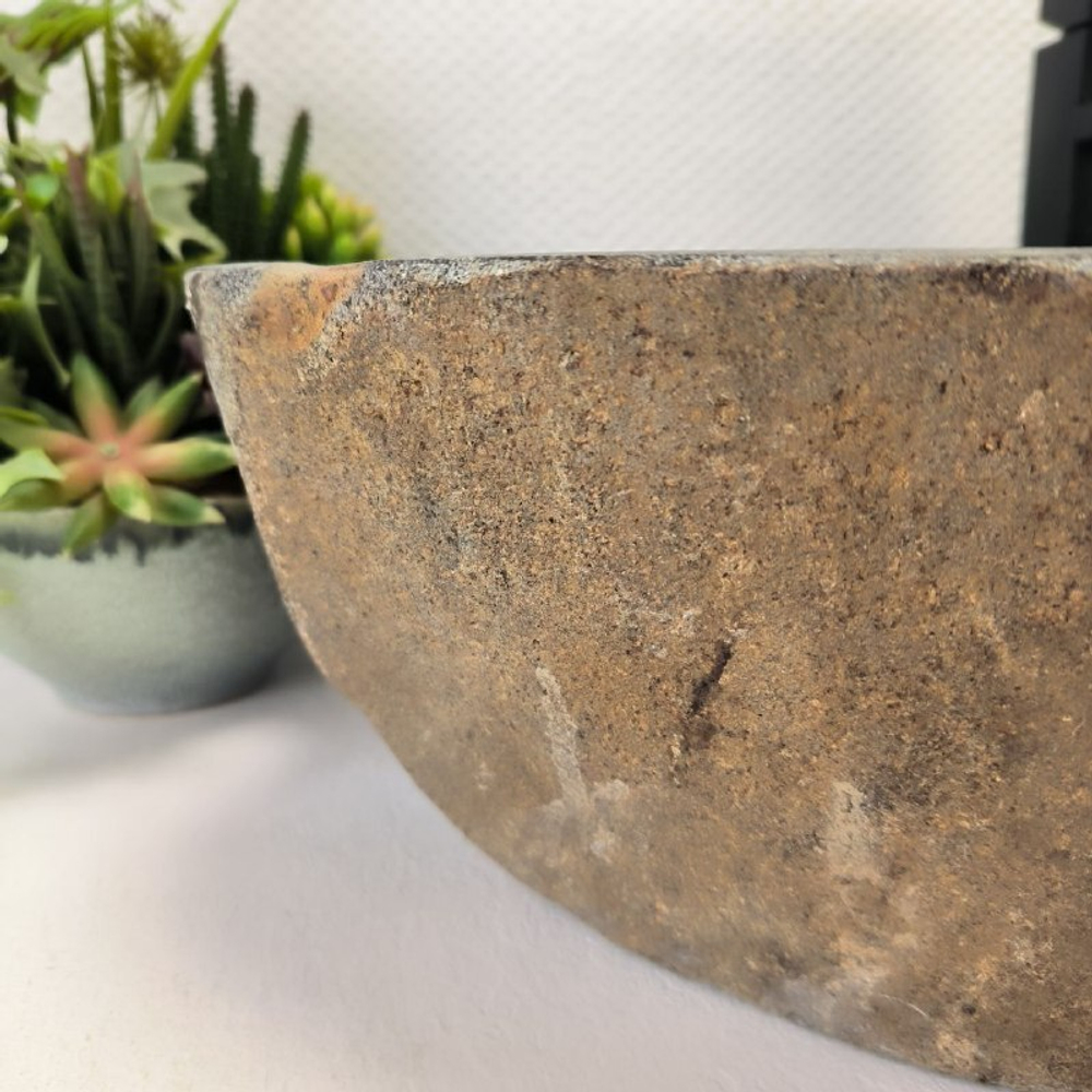 Раковина из речного камня RS-63610 (70*38*15) 0124