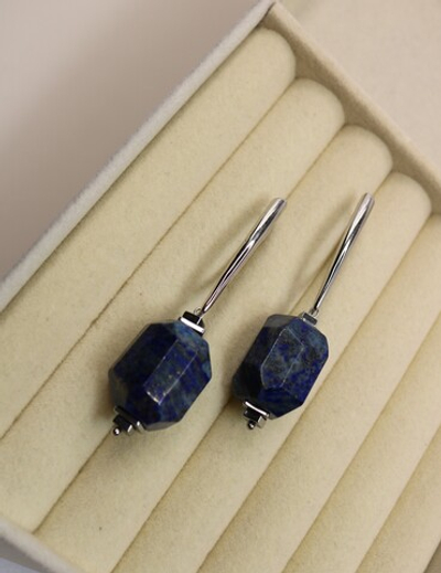Серьги с лазуритом «Лазурная грань»