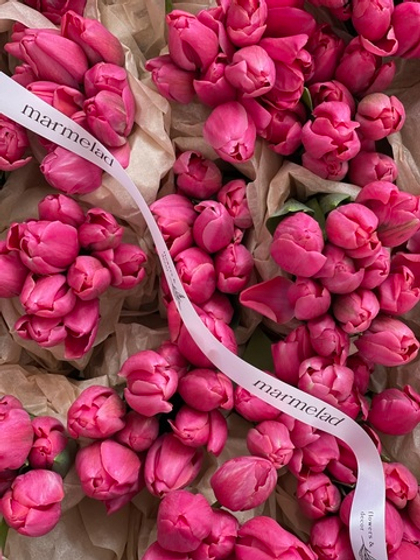 Тюльпаны классика - ярко-розовый цвет