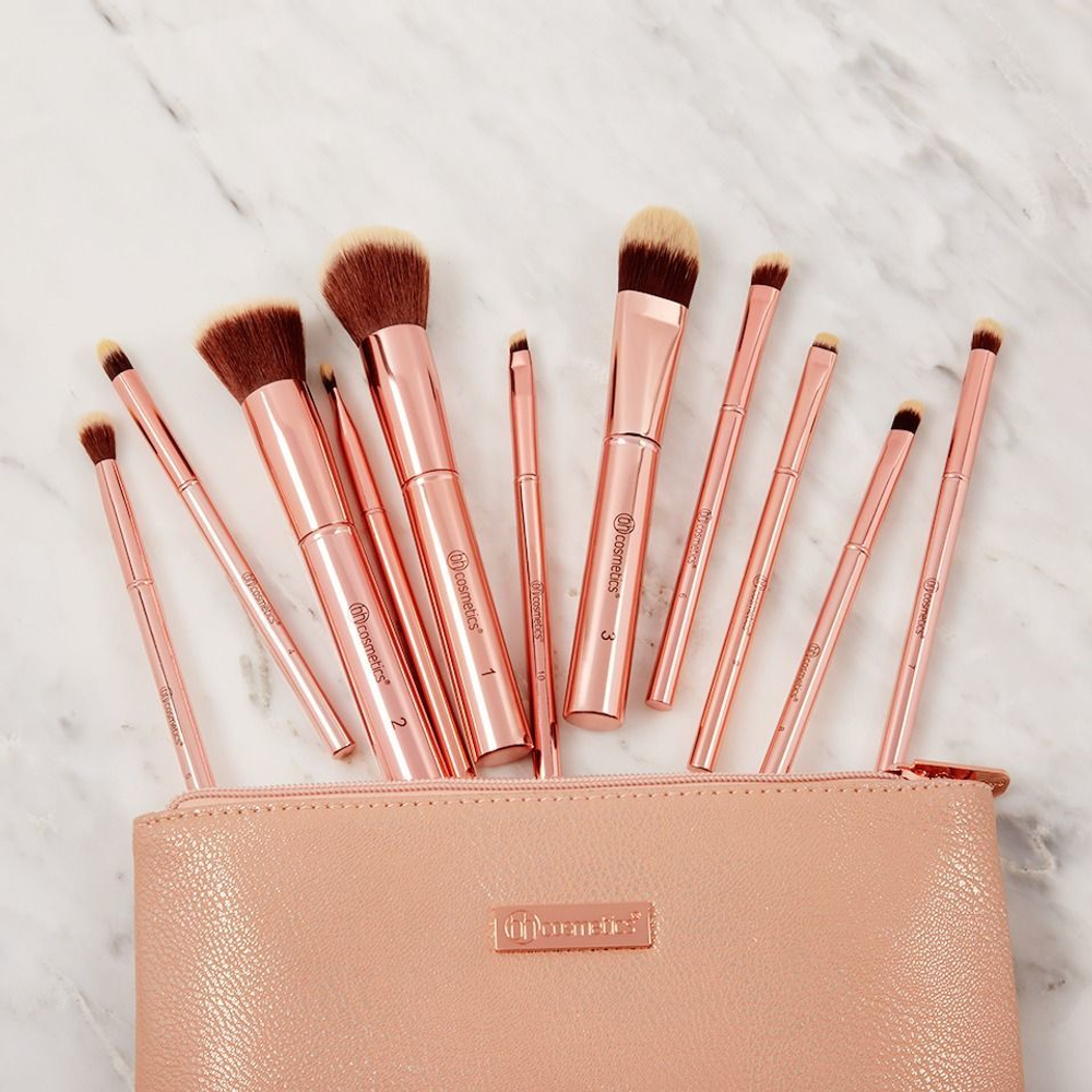 BH Cosmetics Metal Rose 11 Piece Brush Set