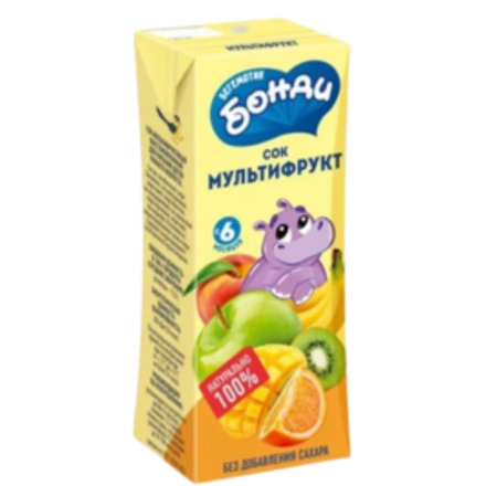Натуральный сок Бонди Мультифрукт 0,2 л