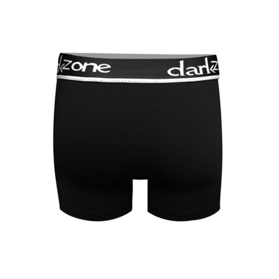 Черные хлопковые трусы-боксеры с контрастной надписью на резинке (Размер: L) (Цвет: черный)