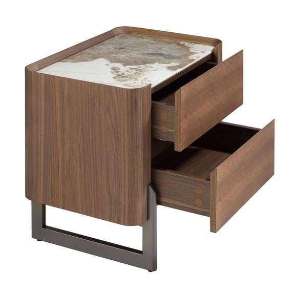 Прикроватная тумбочка Angel Cerda 7152 из ореха и керамики