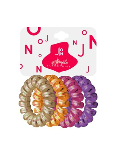 [J:ON] Резинки-пружинки для волос в ассортименте Simple Scrunchies, 4шт
