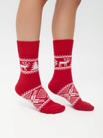 Теплые шерстяные носки Н212-19 красный