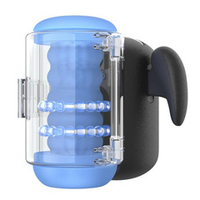 Автоматический мастурбатор с массажем бусинами Amovibe Black Knight Massaging Beads Thrusting Masturbator