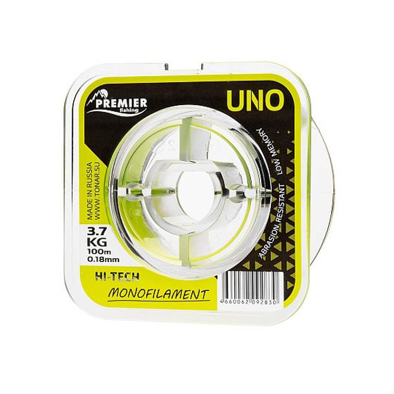 Леска UNO 0,18mm/100m F.Yellow Nylon PREMIER fishing (PR-U-Y-018-100)