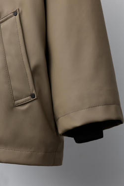 ZARA ПРОРЕЗИНЕННЫЙ ДОЖДЕВИК WATER RESISTANT, СЕРО-КОРИЧНЕВЫЙ