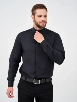 Рубашка без воротника приталенная SLIM FIT