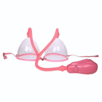 Вакуумная помпа для груди с автооткачкой воздуха (Цвет: розовый)