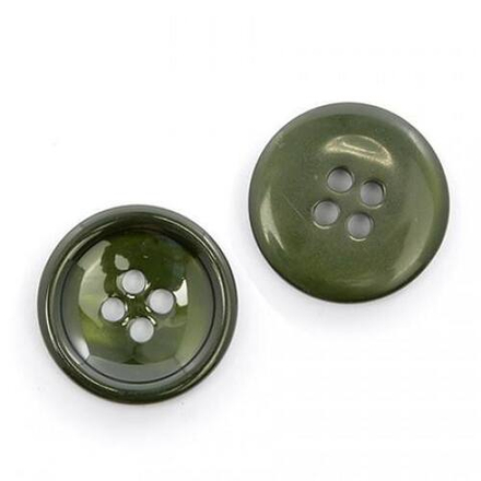 Пуговица оливковая пластиковая на рубашку