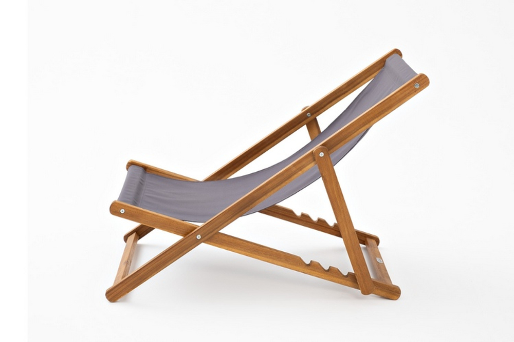 Кресло-шезлонг из акации КАПРИ темно-серый