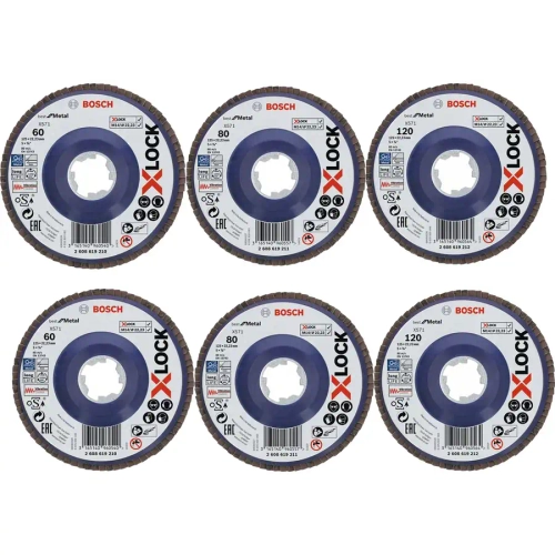 Лепестковый круг X-LOCK, 125 мм, G 60, Best for Metal BOSCH 2608619210