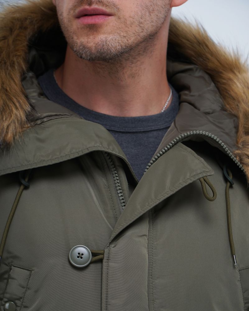 Парка Alpha Industries N-3B Logo Oxford Parka Olive Green (Зеленая)