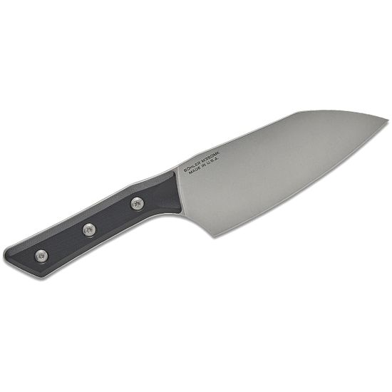 Нож кухонный Microtech Santoku 6 3200-10BK с клинком из стали M390MK, рукоять G10