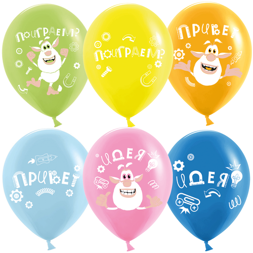 Шар 12" Буба, Играем Вместе, Ассорти, пастель ДБ 10 шт