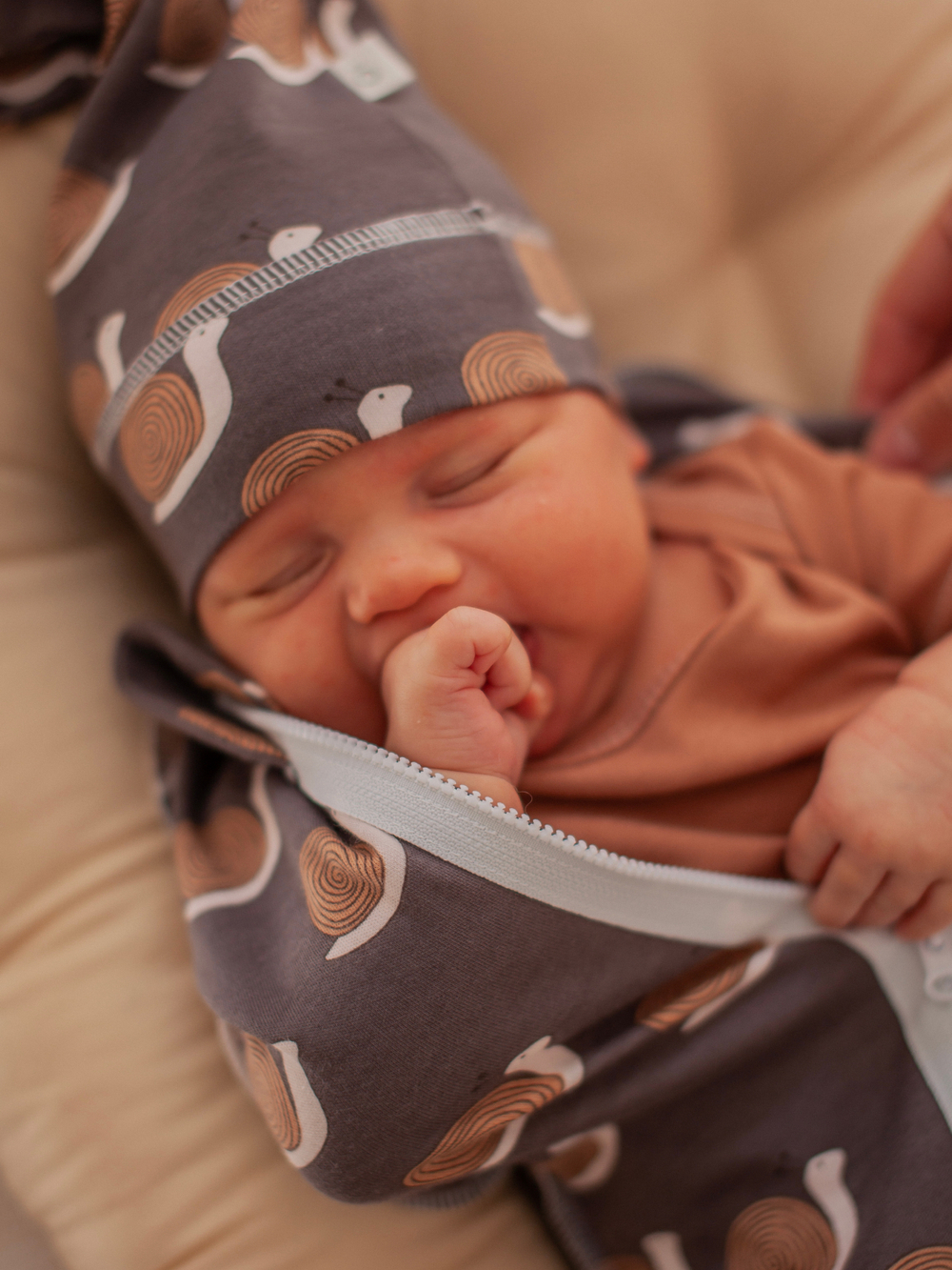 Пелёнка-кокон Mjölk Улитки, уценка