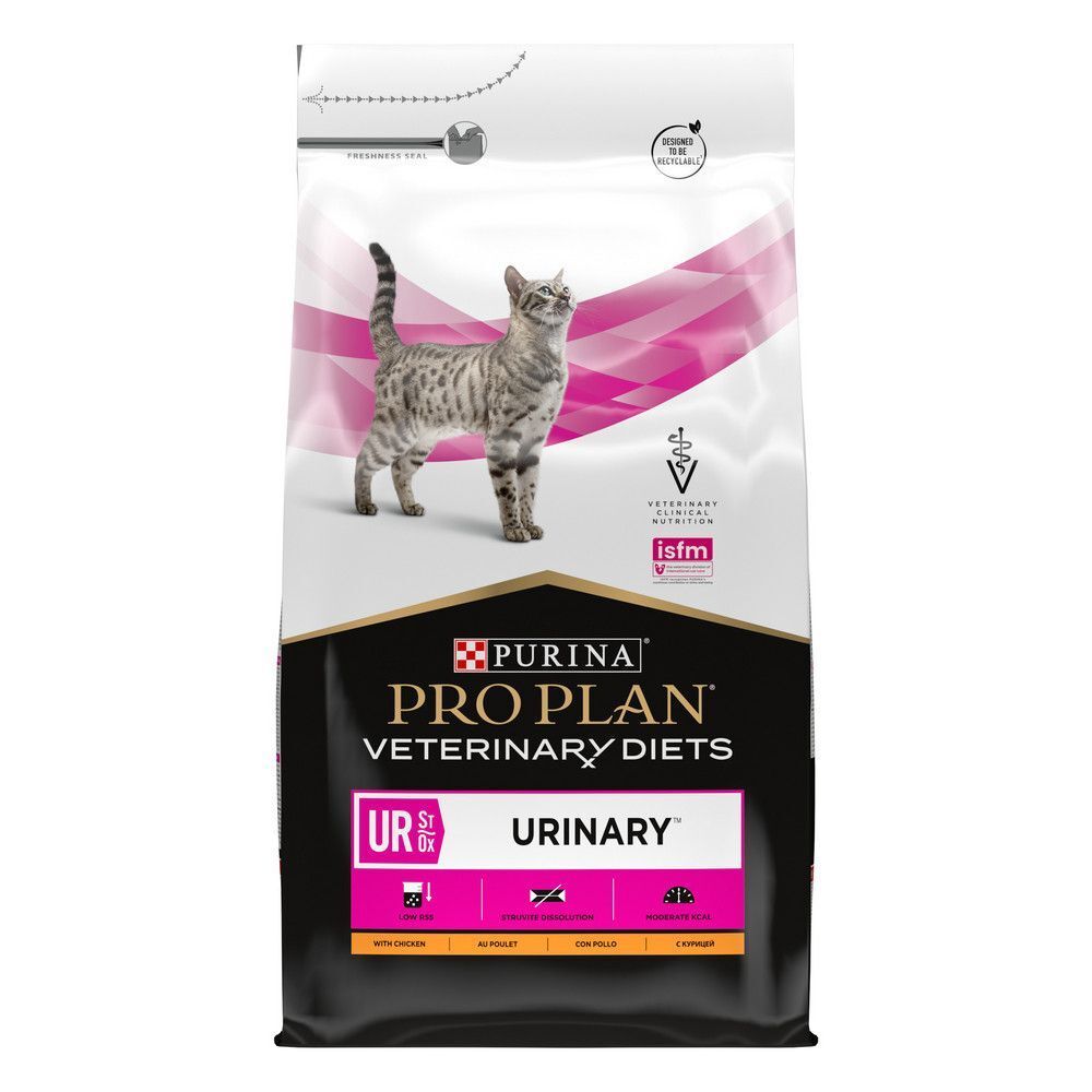 Purina Veterinary Diets 5 кг Диетический корм для кошек при мочекаменной болезни UR ST/OX