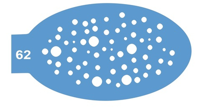 Трафарет для аквагрима 62 "Кружочки" 8*14