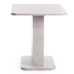 Стол обеденный SMART ЛДСП, 105-140х68,6х75 см, Белый бетон/Белый