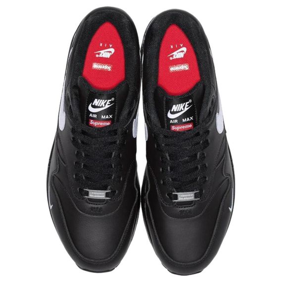 Nike Air Max 1 Бежевые кроссовки Низкие Черные/Белый Черный Унисекс