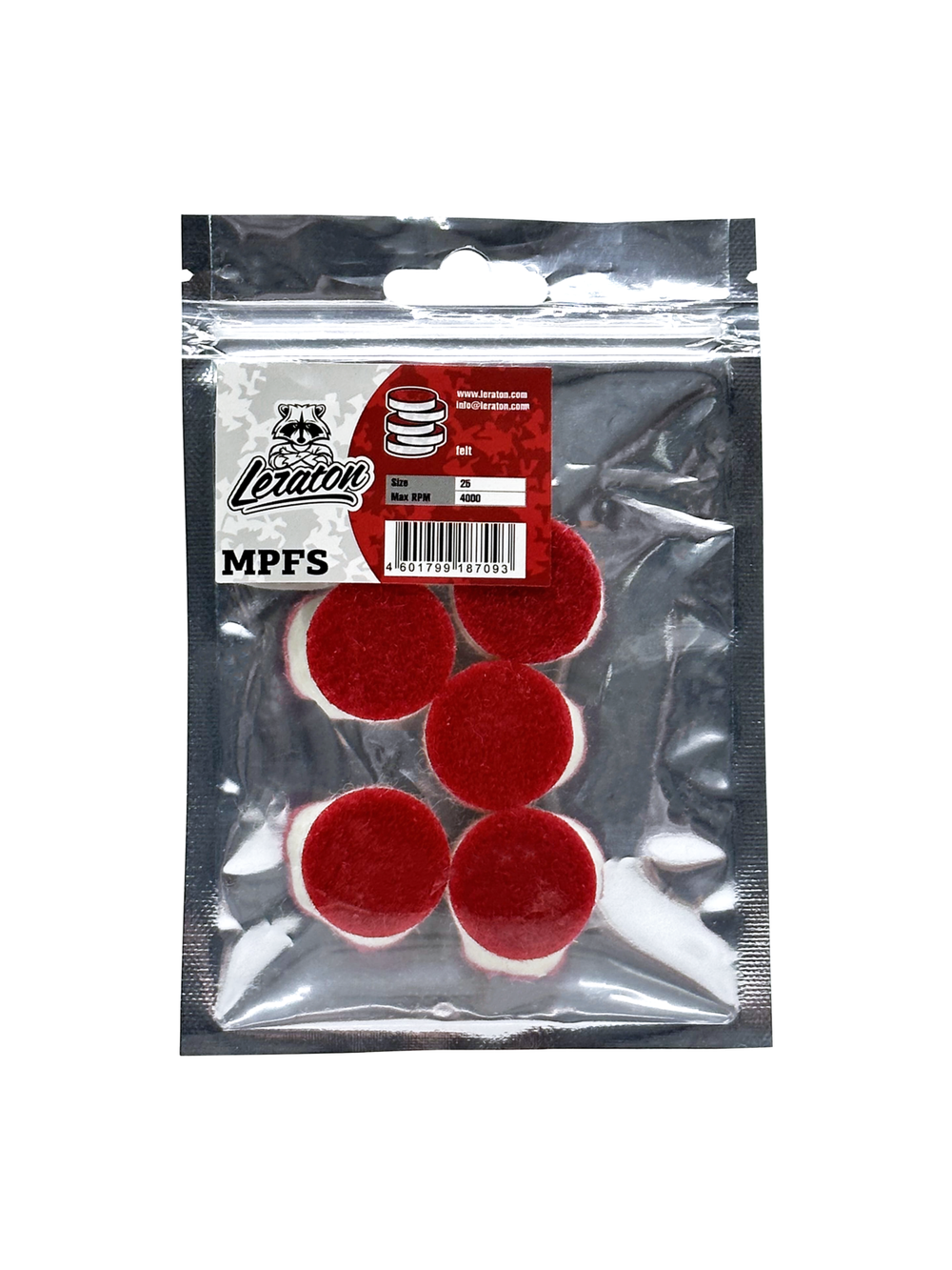 Leraton Набор фетровых кругов для гибкого вала MPFS 5шт.