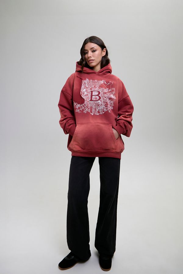 Худи Scheme of the City красный - фото 5