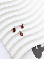 Подвеска капля красная, 9.3*6.3мм