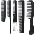 Расчески в наборе на блистере 5шт, цвет черный●