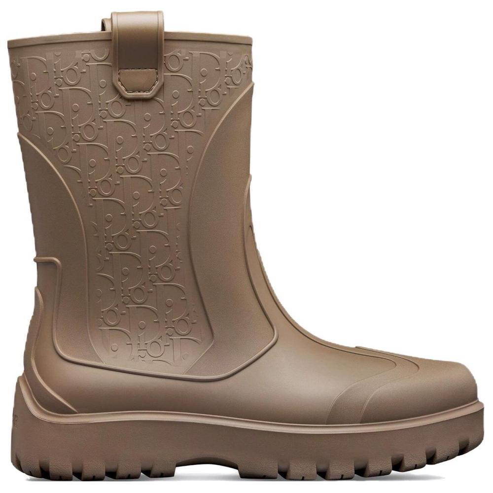 DIOR Garden Rain Boots Men"s Brown
