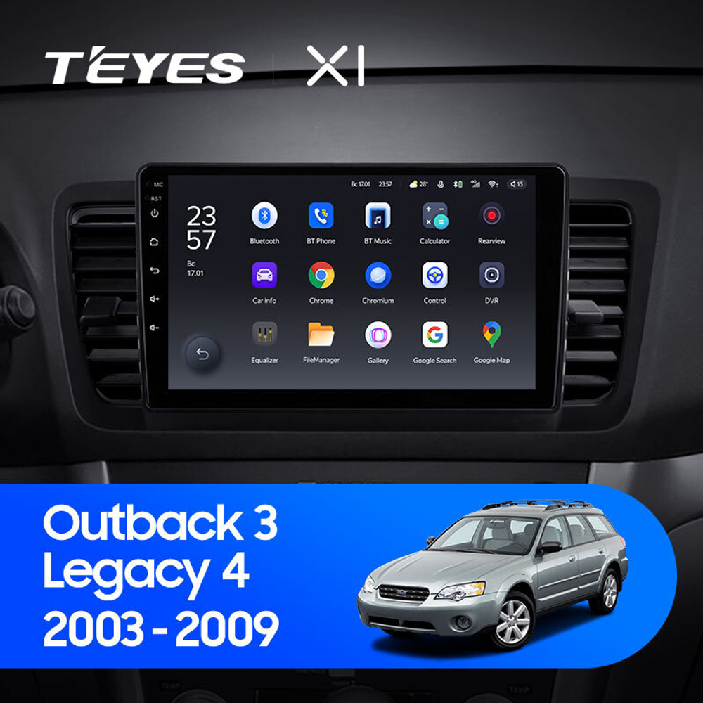 Teyes X1 9" для Subaru Outback, Legacy 2003-2009