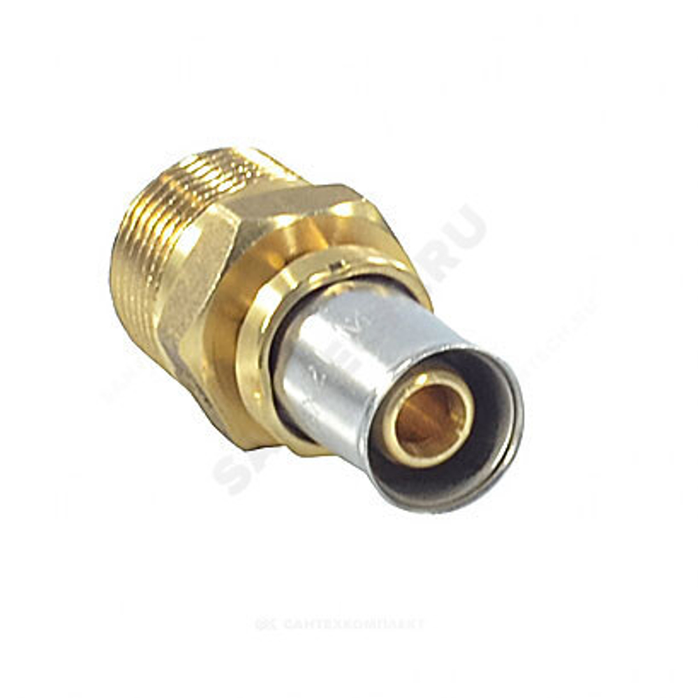 Муфта для МП/PE-X труб латунь пресс Дн 16х3/4" НР RM107 Giacomini RM107Y043